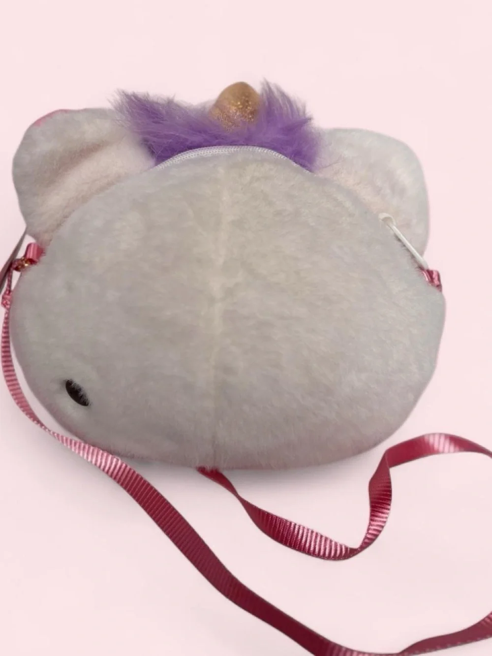 Plush Unicorn & Game Controller Kids Crossbody Bags - White, Purple, Pink